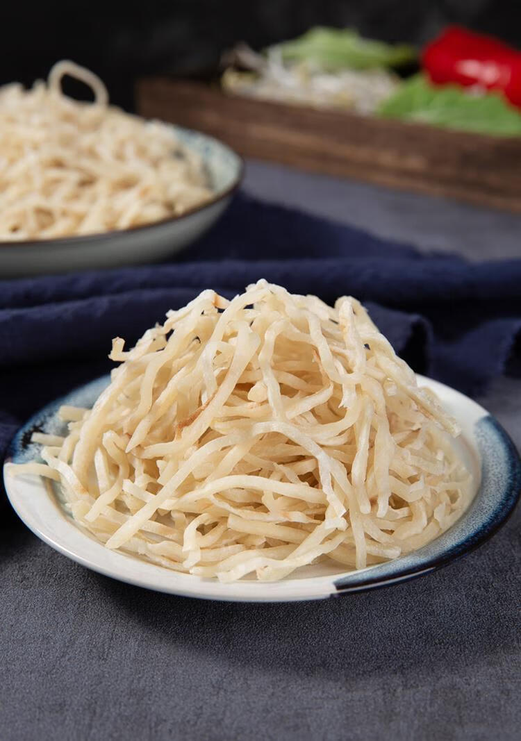 饼丝正宗河北特产炒饼丝焖饼手工现做饼条小吃烩饼面食真空包装 细饼