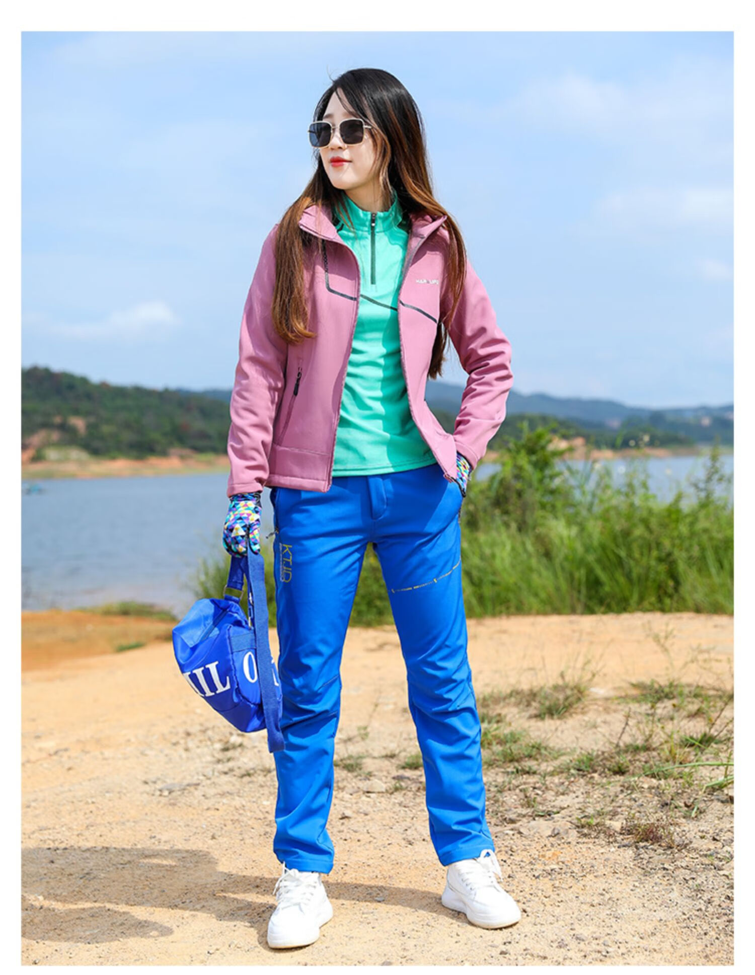 探路者(toread)女士冲锋衣春秋装户外抓绒女上衣保暖防风冲锋衣女登山