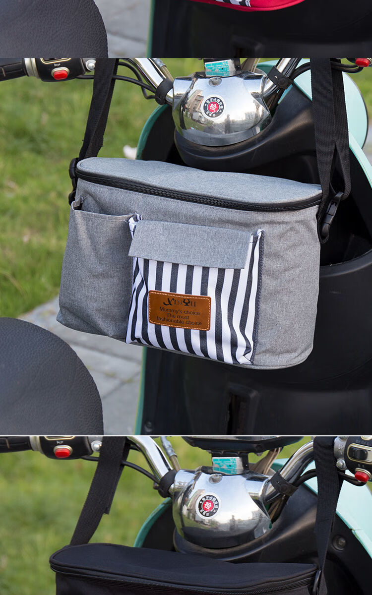 电动车前置袋防雨电瓶车挂包自行车悬挂防水储物袋车头收纳置物袋升级