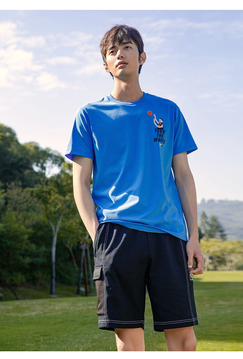 安踏短袖t恤男汤普森kt透气夏季新品篮球系列休闲潮流舒适t恤官方旗舰