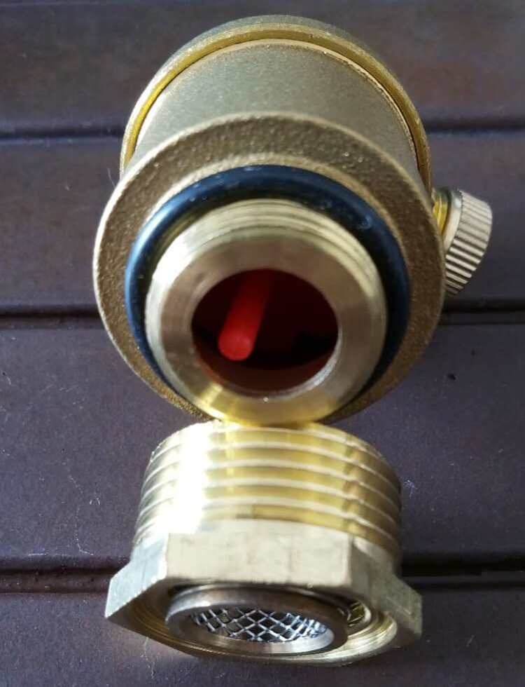 锅炉自动排气阀透明dn20针式隔离立式暖气铜 铝排气阀管放气阀6分