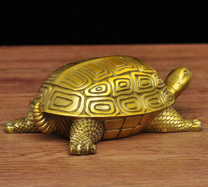 莲善堂黄铜乌龟摆件风水铜龟家居客厅玄关装饰品乔迁新居店铺开业礼品