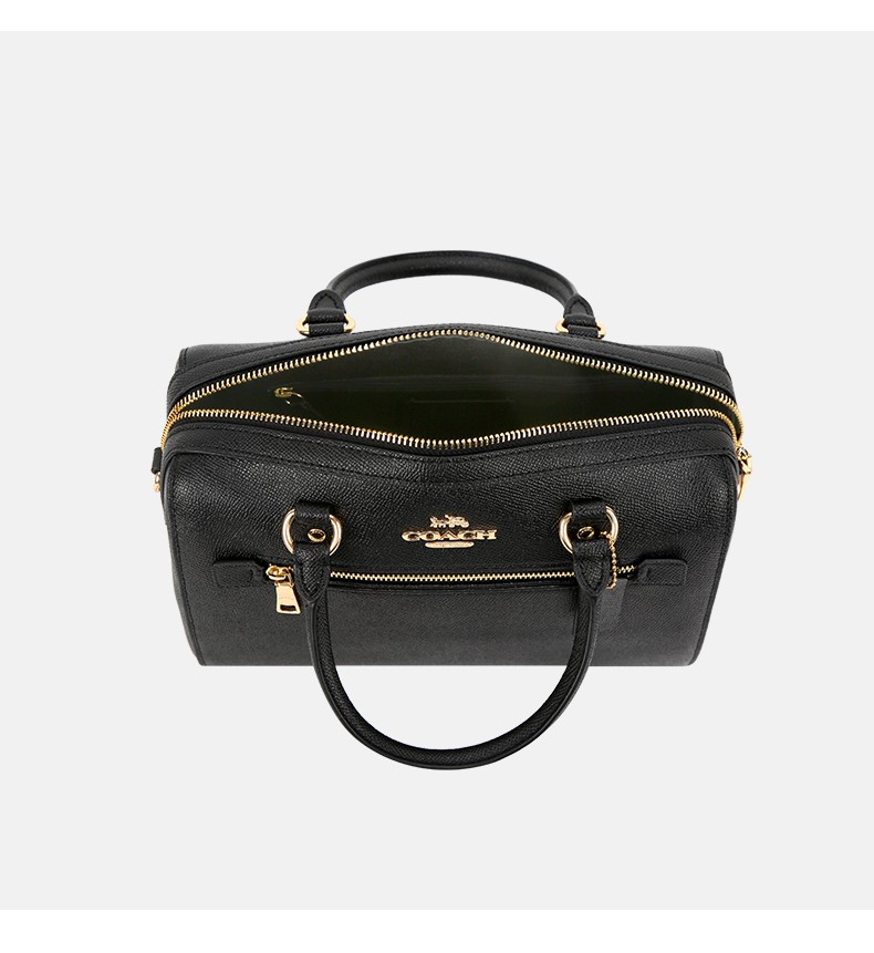 coach蔻驰女包女士手提单肩斜挎包波士顿包黑色f79946imblk