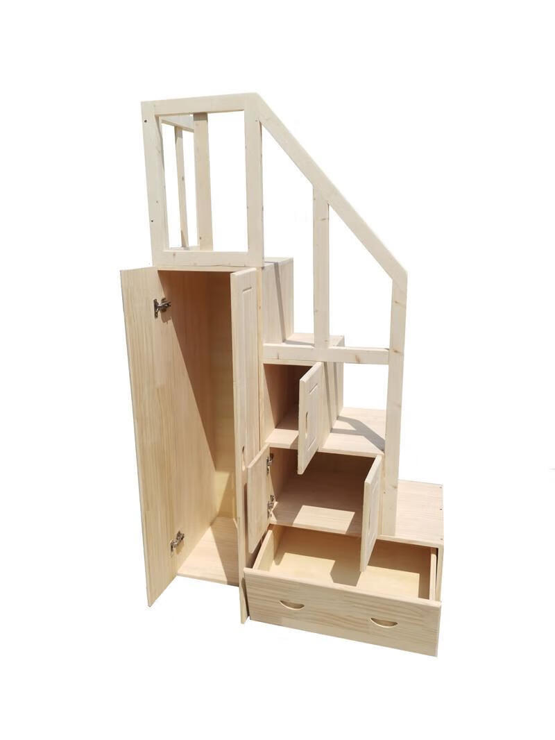 楼梯柜上下床楼梯柜带衣柜储物柜可移动抽屉楼梯阁楼收纳阶梯柜子