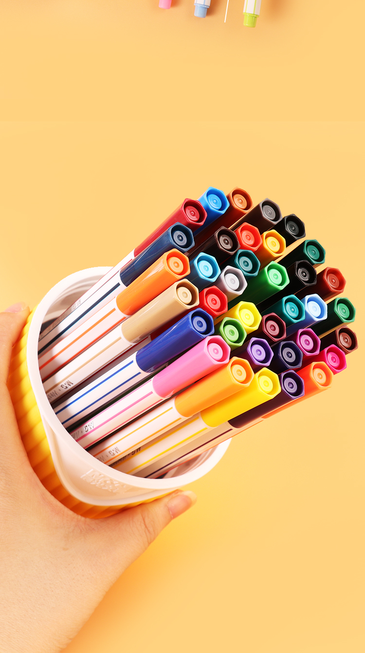 晨光901u2米菲儿童可水洗水彩笔美术专用画画笔耐摔筒装36色