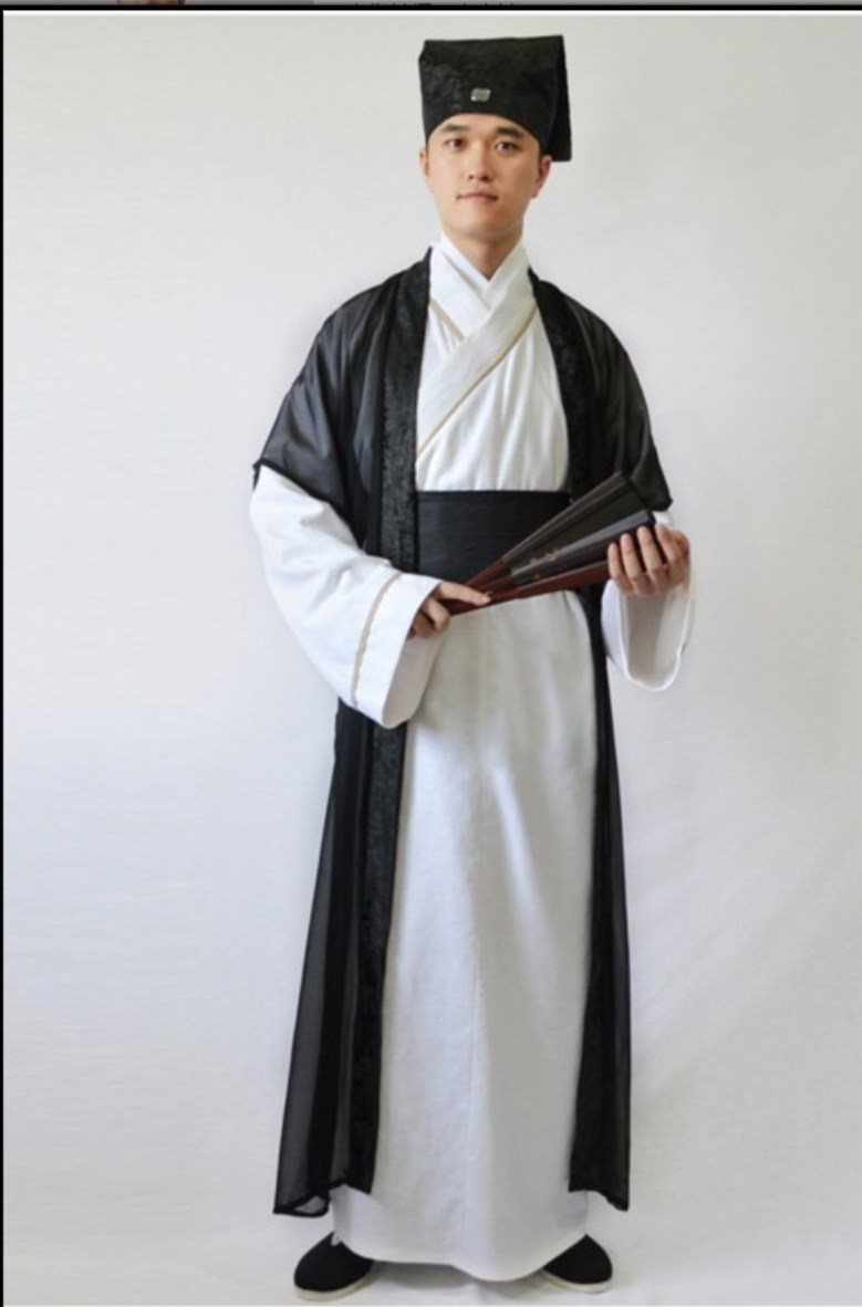 佐倾 明朝服装书生李白书生汉服董永男款明朝古装宋代宋朝秀才舞台