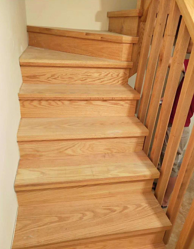 楼梯木踏板 红橡木实木板材原木楼梯踏步板扶手立柱【图片 价格 品牌