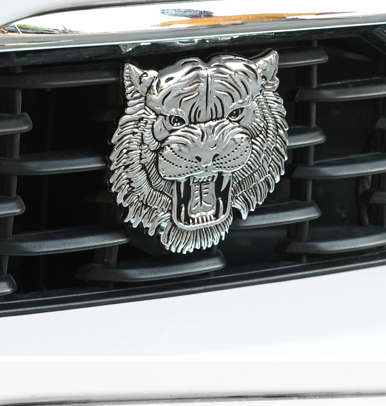 路虎越野车男贴纸中网标侧标 大号虎头车标【亮金色】配送双面胶 螺丝