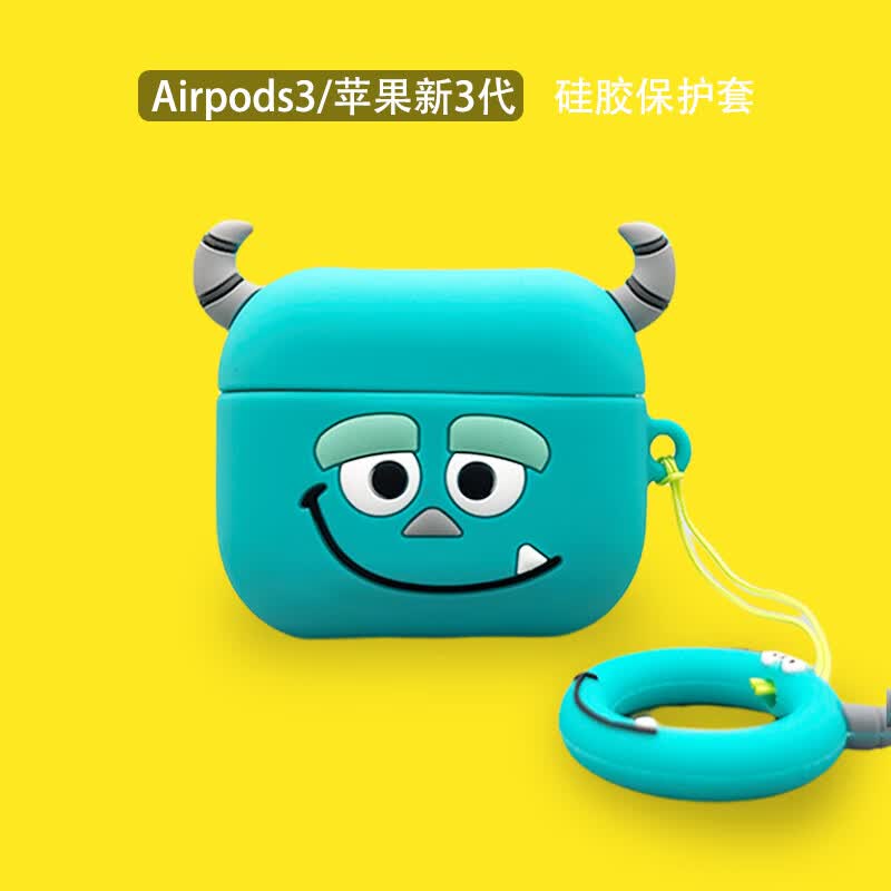 软壳airpods3代无线蓝牙耳机套可爱卡通airpods苹果新款airpods3鲨鱼