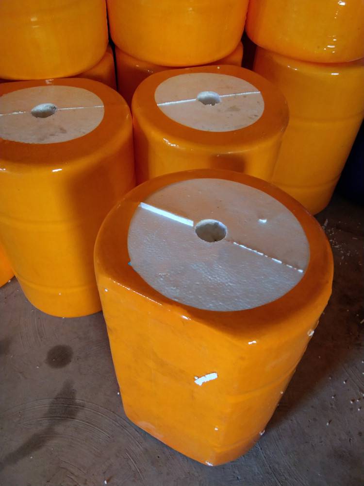 水上浮台自制钓鱼船圆形实心泡沫浮筒养鱼网箱浮桥水上浮台钓鱼平台桶