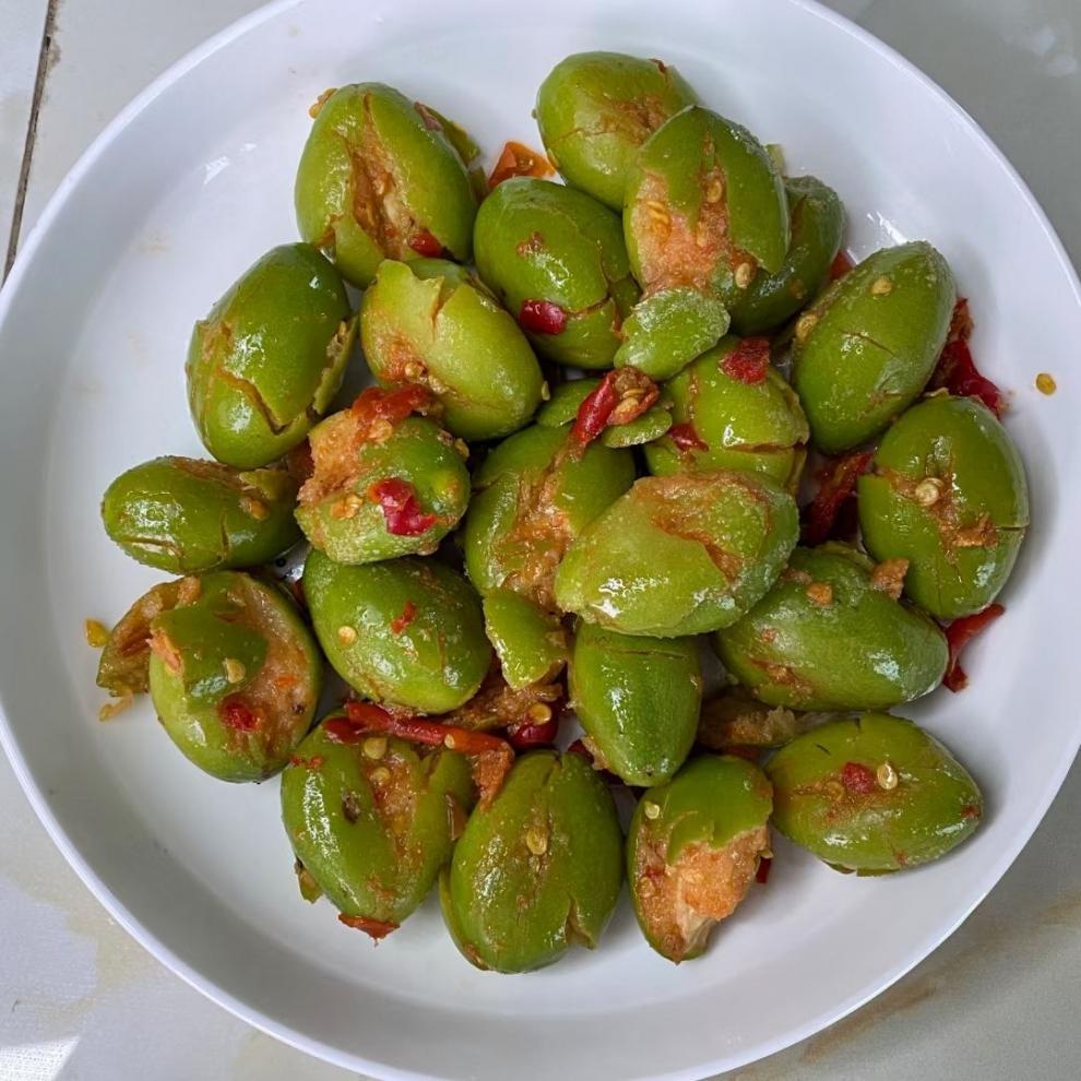 新鲜现踏黄榄茂名高州特产腌制橄榄香榄电白舂黄榄当天现发生姜无辣2