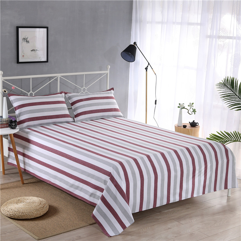 粗布床单老土布加厚老粗布床单单件老土布被单学生宿舍单人两件套被子