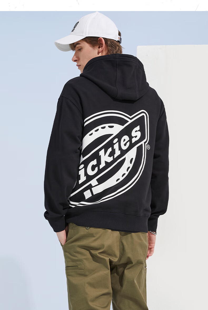 dickies连帽卫衣男迪凯斯官方22秋新潮牌侧边大logo印花情侣上衣女