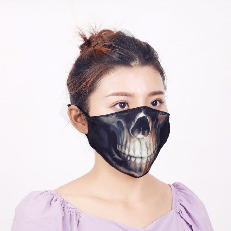 万圣节口罩万圣节搞怪口罩骷髅头表情小丑动创意男女学生个性口罩嘴唇