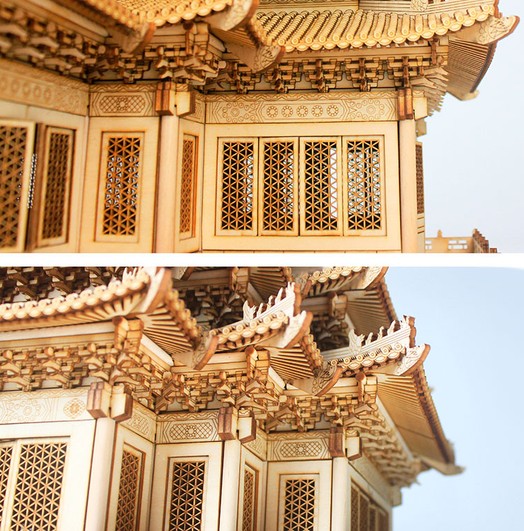 故宫角楼紫禁城中式复古建筑木模型成品拼装全斗拱榫卯摆件 故宫角楼