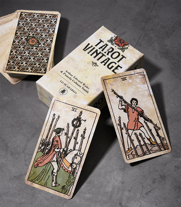 塔罗牌 古体伟特塔罗卡牌tarot vintage 意大利复古韦特塔罗牌 意大利