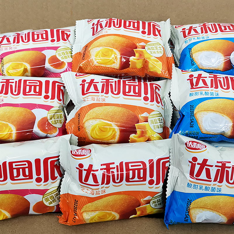 达利园巧克力派1000g早餐面包年货零食品饼干整箱蛋黄派糕点小吃 蛋黄