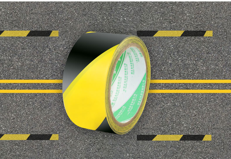 线警戒地标贴地面车间仓库标识彩色划线地板水胶带 白红警示胶带【4