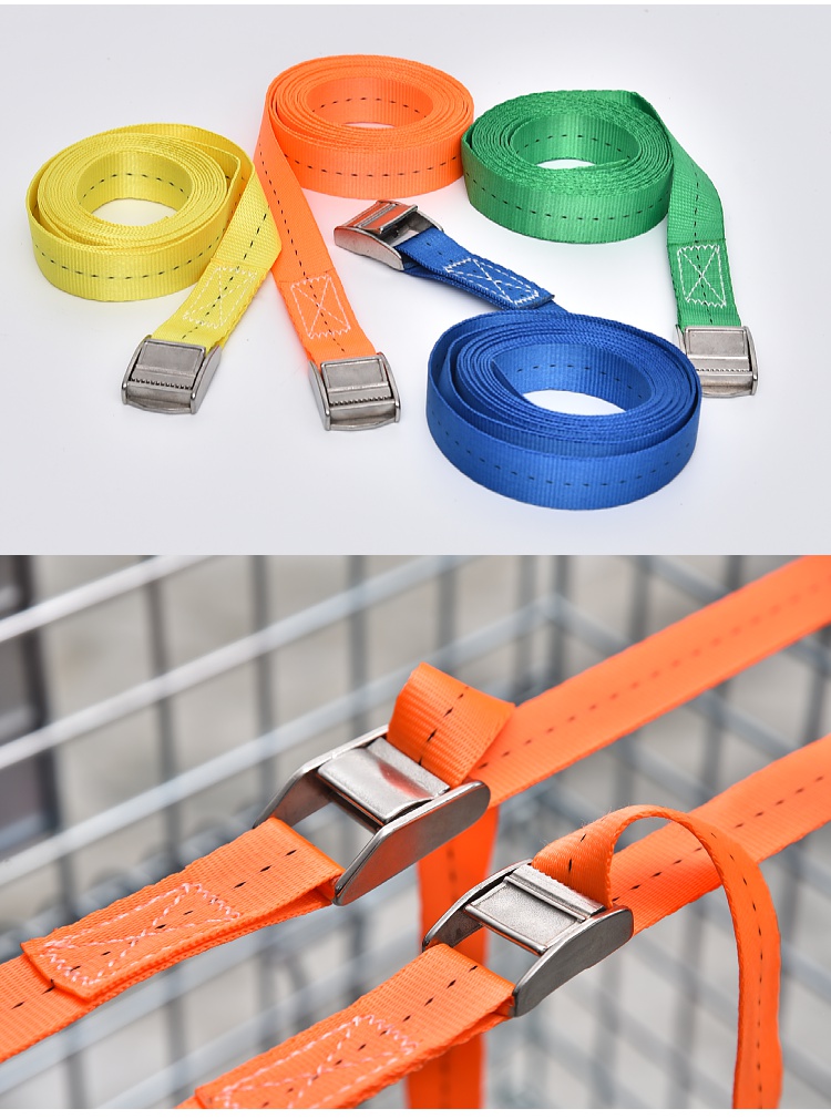 不锈钢压扣捆绑带货物绷带固定金属拉紧器紧绳器收紧器25毫米宽1米长