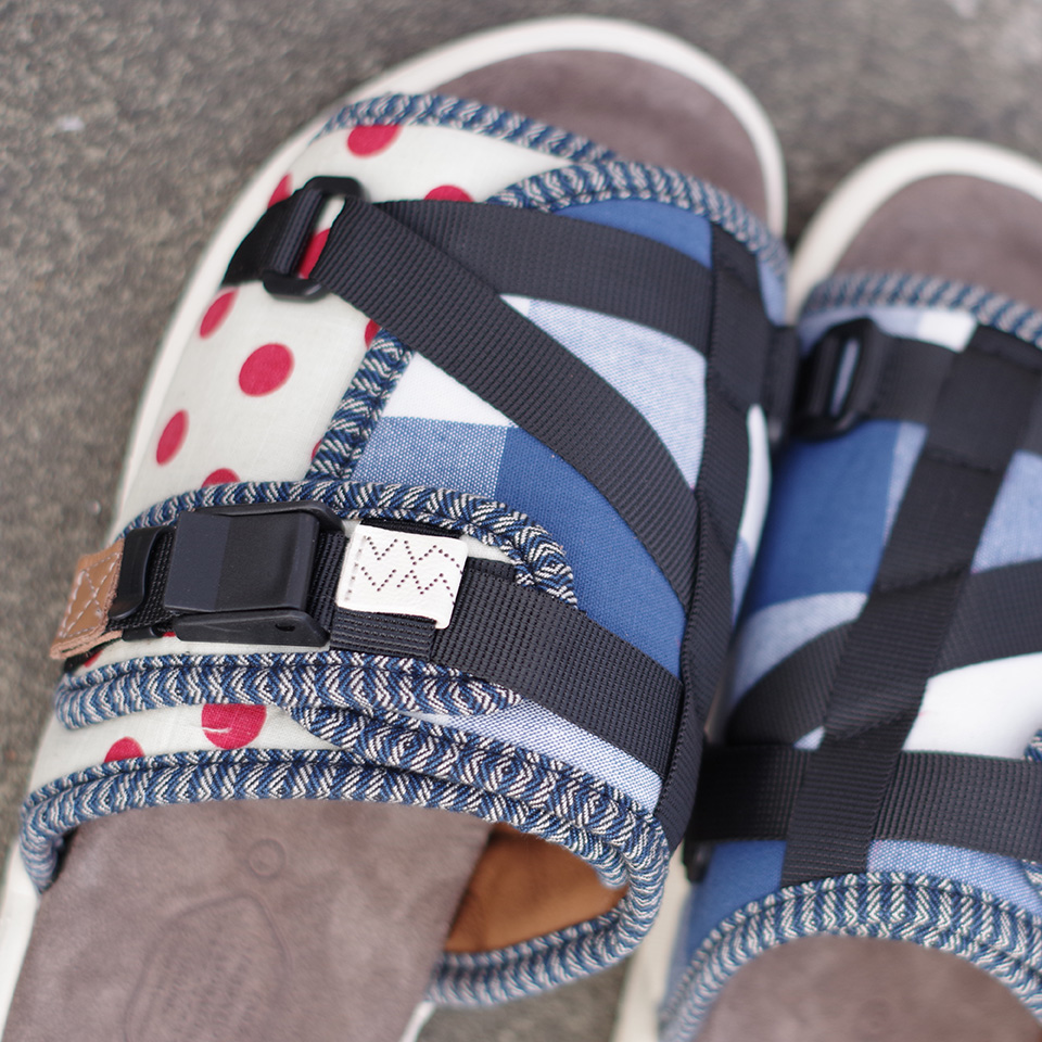 visvim新款潮牌网红波点真牛皮防臭陈冠希牛皮拖鞋余文乐面包鞋男