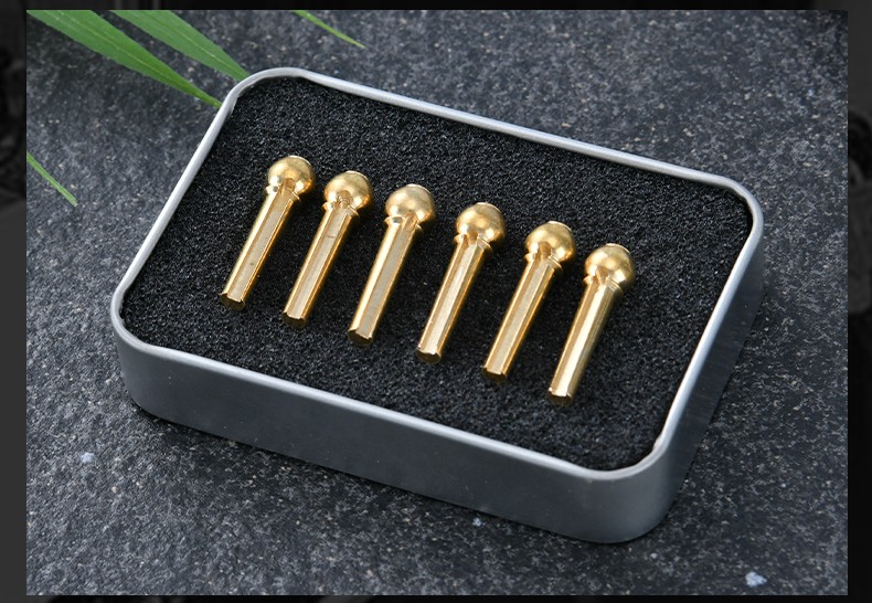 吉他琴弦钉 塑料吉他弦钉纯铜吉他弦钉民谣吉他固弦锥木吉他塑料 黄铜