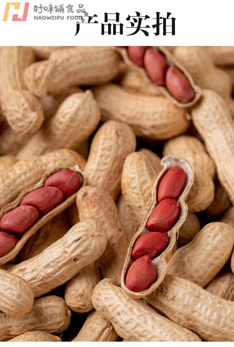 红皮花生米生新货新鲜晒干带壳花生种子原味散装四粒红衣花生5斤炒熟
