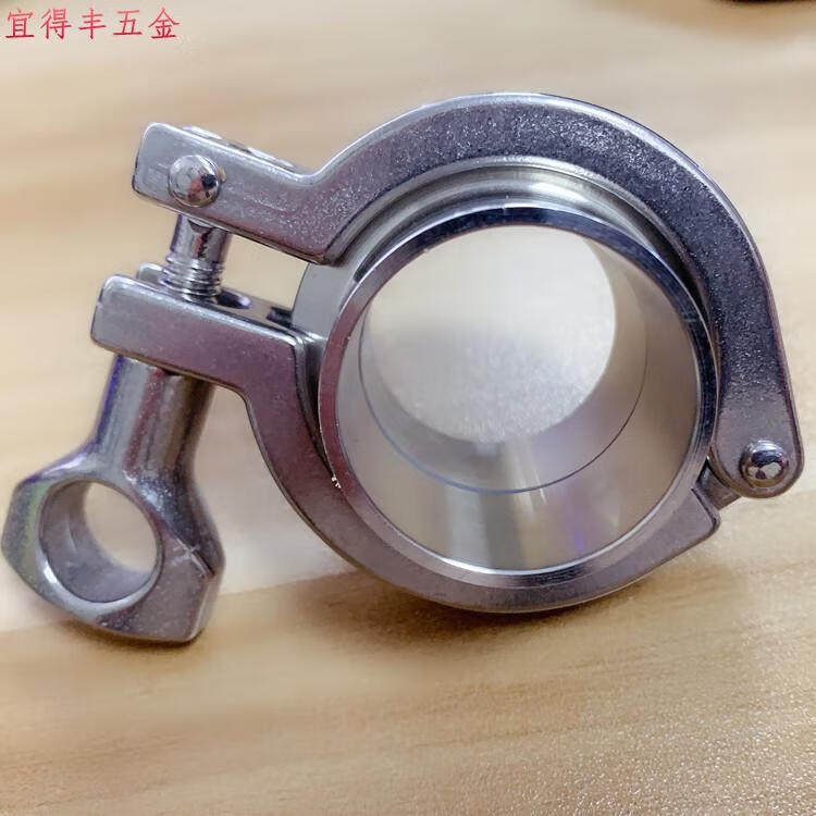 304不锈钢快装卡箍套装卫生级快速卡盘管子夹加长快装接头抱箍 304
