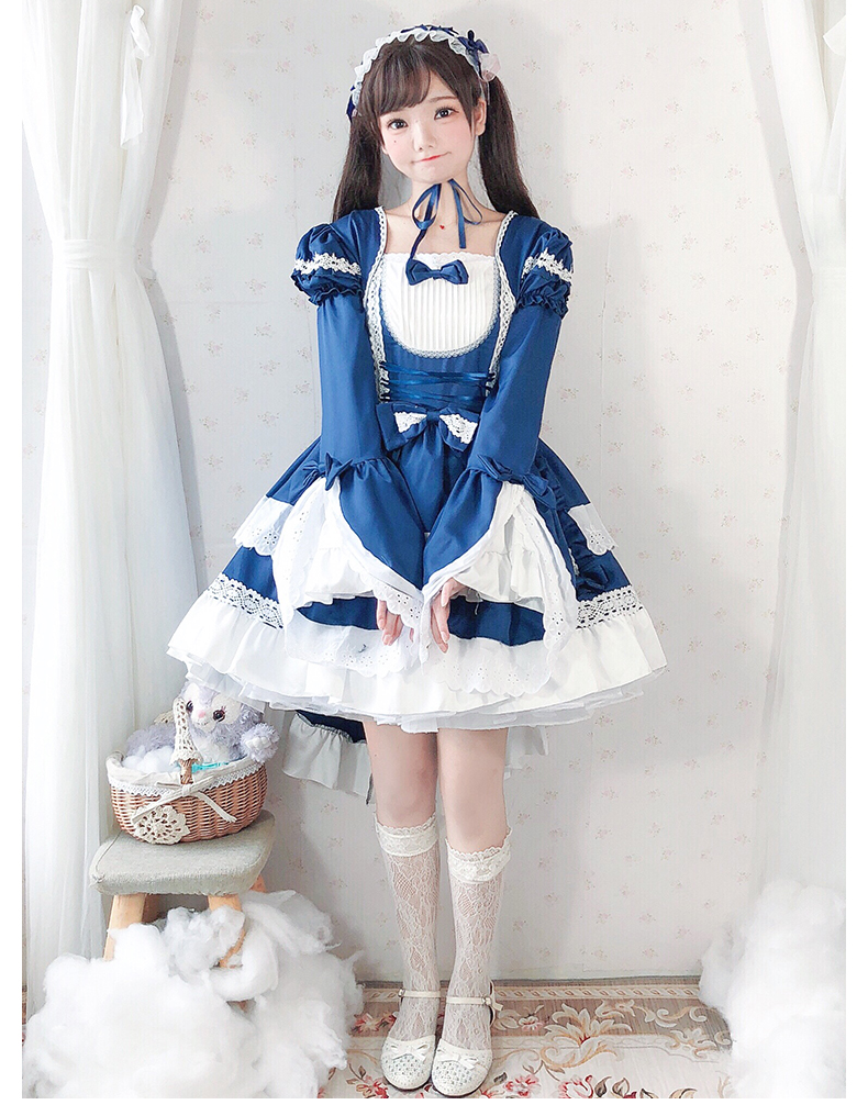 女仆装cos二次元 萝莉装lolita裙子萝莉塔公主洛丽塔全套装儿童女童