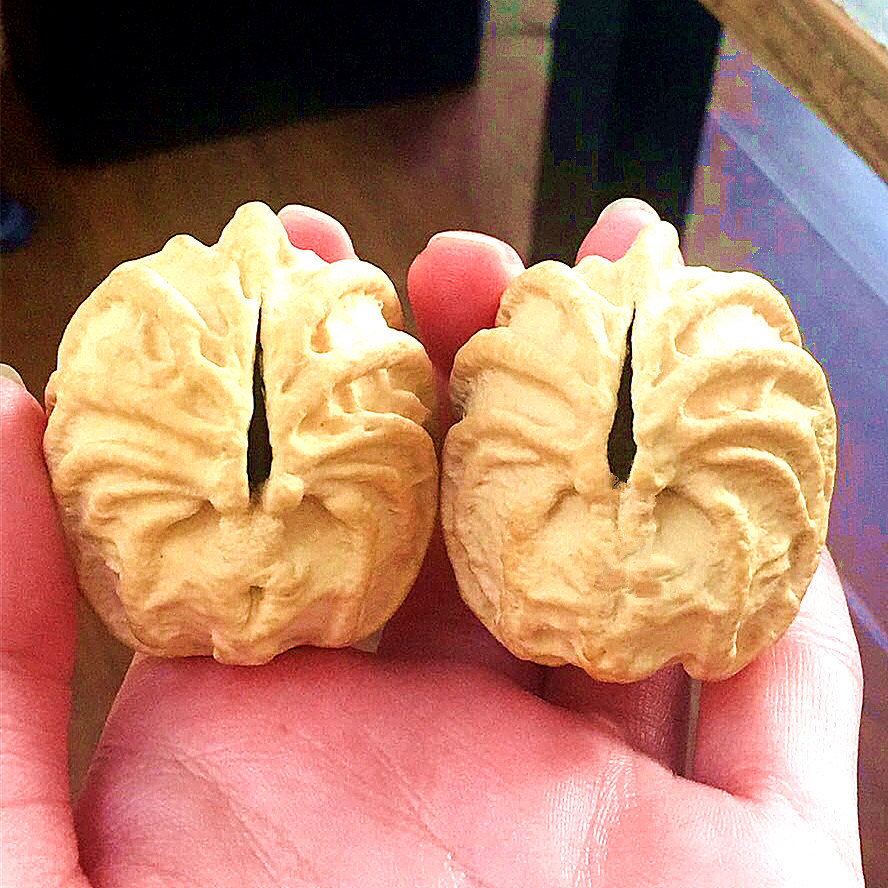 时光巷陌自然乾坤鬼脸核桃手球手把件四座楼官帽橄榄核小核桃尺寸4752