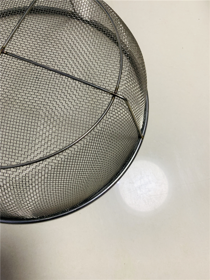 铁框圆形漏筐网漏自酿葡萄酒漏筐沥水筐加粗漏筛子 大眼6毫米 圆铁筐