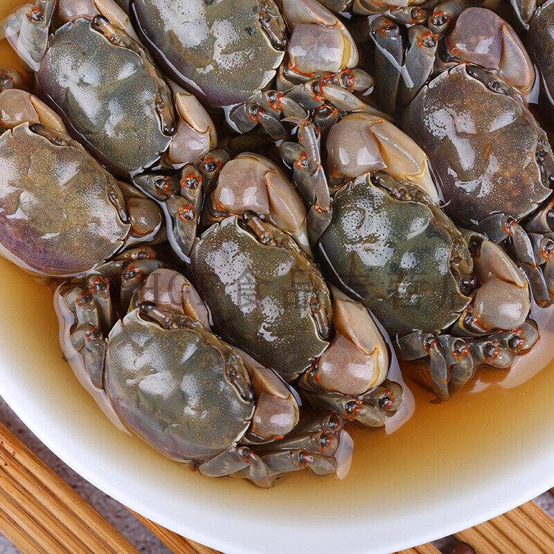 送礼橙伯乐宁波特产白玉蟹900g即食醉蟹咸蟹呛蟹小螃蟹腌制醉螃蜞海鲜