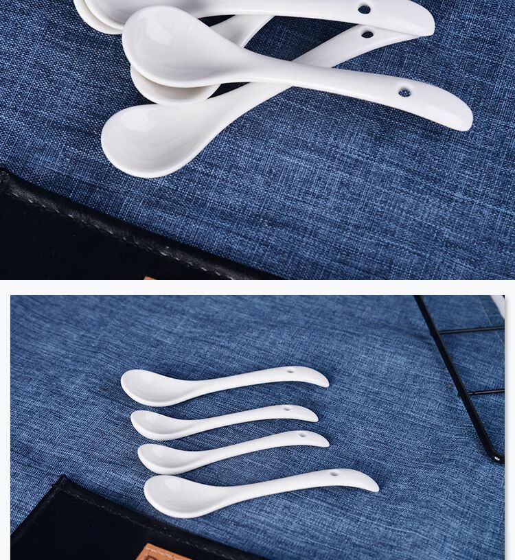 厨师专用调味勺子小小勺陶瓷调料勺子小勺厨房控盐勺短柄小号迷你精选