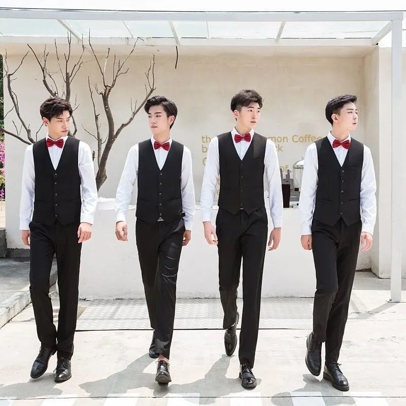 啄木鸟春季男装伴郎服兄弟装团西装男结婚礼服新郎西服马甲西裤三件