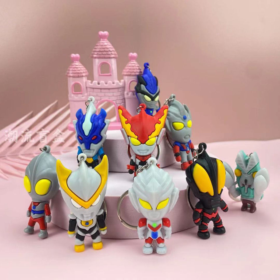 奥特曼吊坠盲盒24入q奥特曼男生公仔挂件盲盒2022网红新款男孩奖品