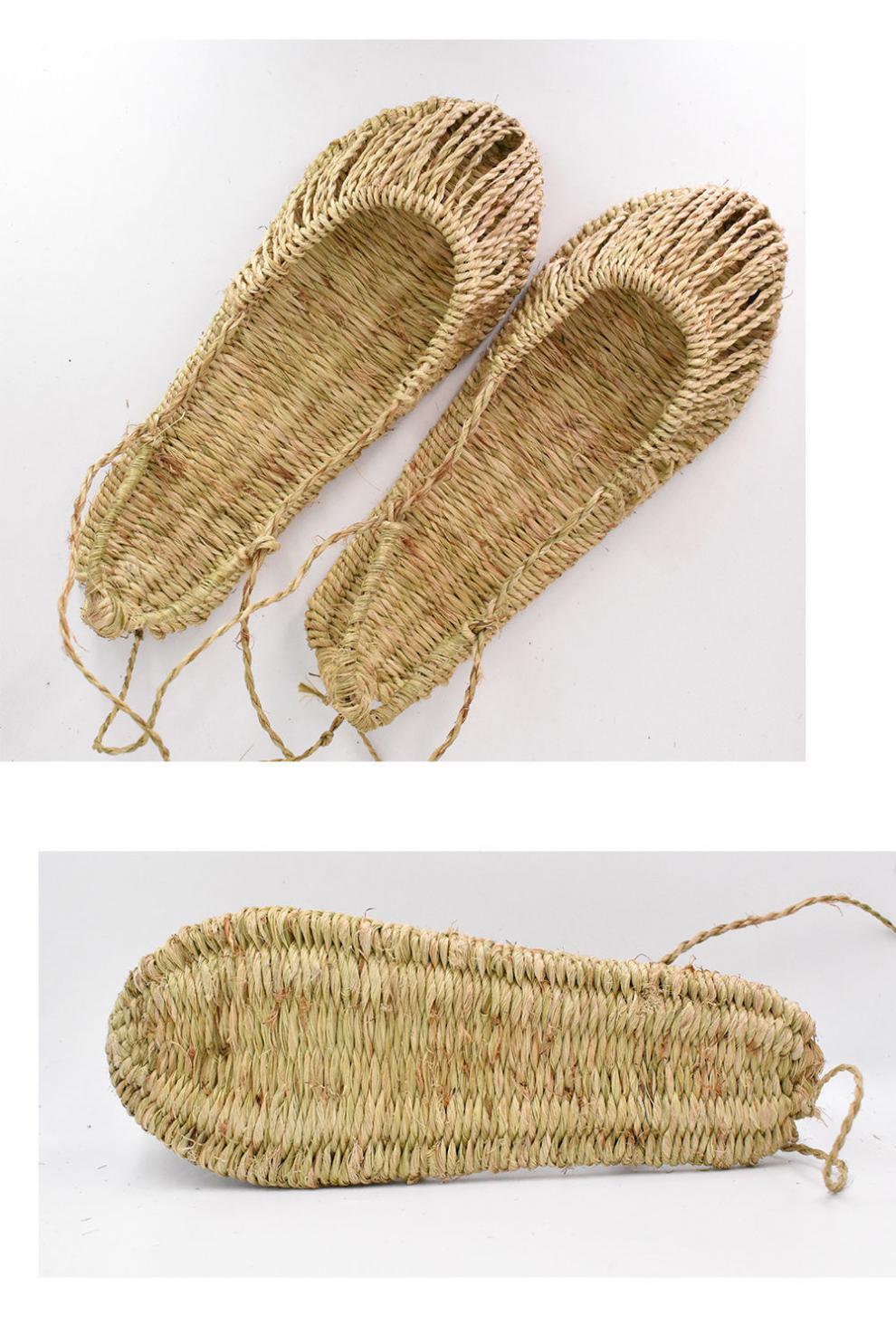 意大利高档品牌男鞋chuanqbl老式传统草鞋纯手工编制织青苎麻透气天然