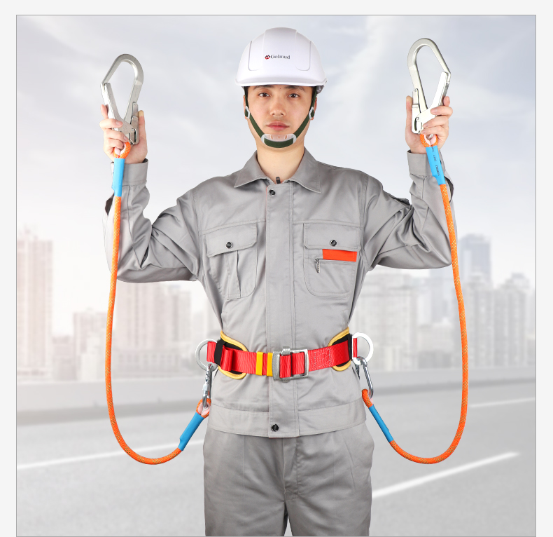 单腰式安全带电工户外防坠落腰带空调安装架子工施工安全绳保险带5米b