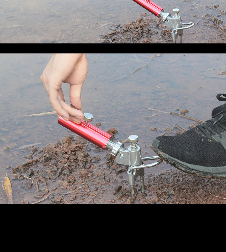 草木犀万向调节不锈钢地插炮台座鱼竿支架座炮台杆架插地架竿器钓鱼