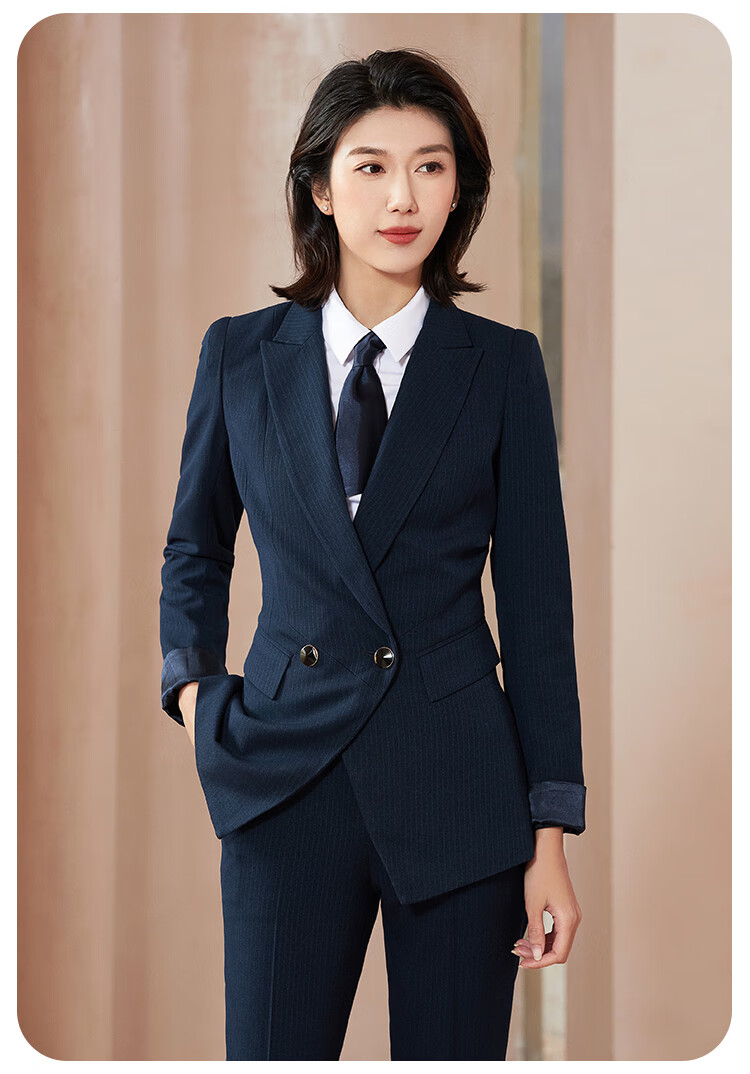 涟影职业装西装外套女时尚气质通勤面试正装帅气西服套装西装衬衫裙子