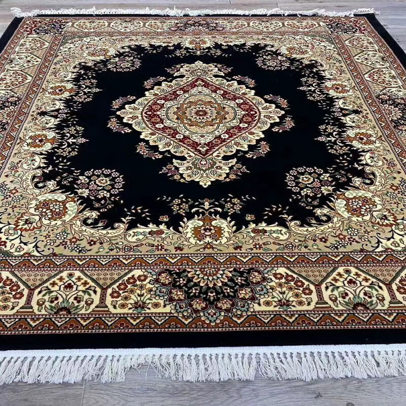 原装波斯地毯真丝地毯欧式美式地毯客厅卧室床边床头床尾地毯宝蓝色