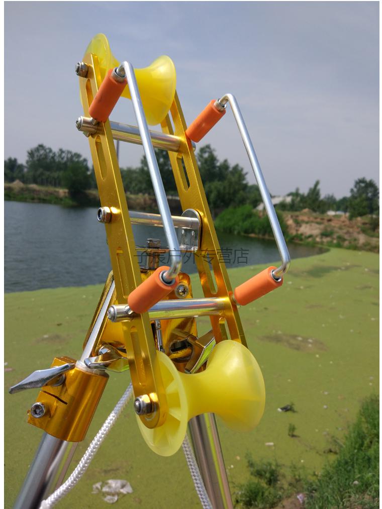 渔具龙门支架长杆用龙门架36米45米双轮4轮铝合金不锈钢支架定制4轮头
