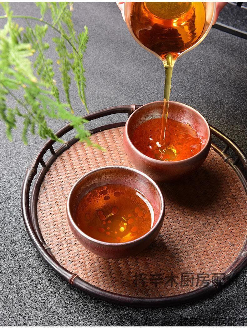 奥克菲旗舰【轻奢高端】建阳名家曹永旺手作油滴建盏主人杯茶杯家用