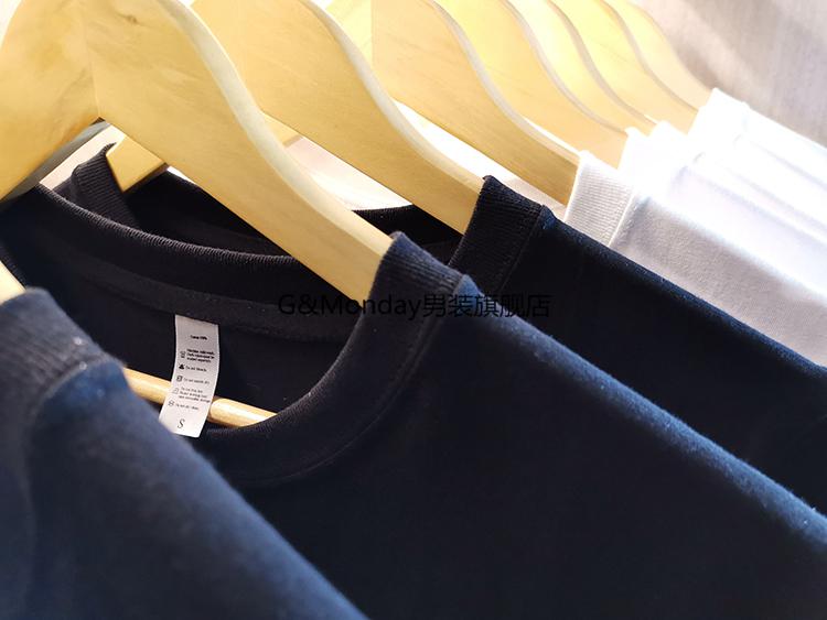 200g新疆棉花重磅纯棉圆领打底boyt恤短袖boyt恤两件白色xs900斤左右