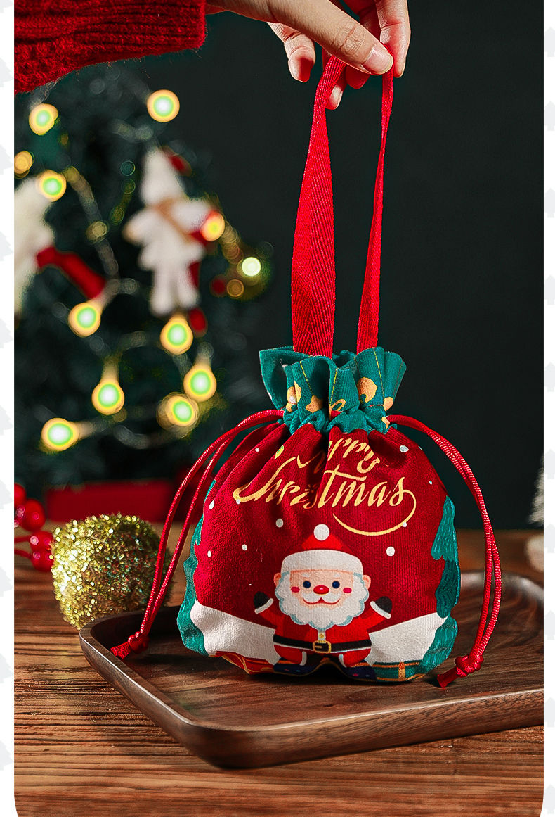 夜礼物袋子糖果袋儿童礼盒包装小礼品装饰品圣诞节礼物可爱雪人苹果袋