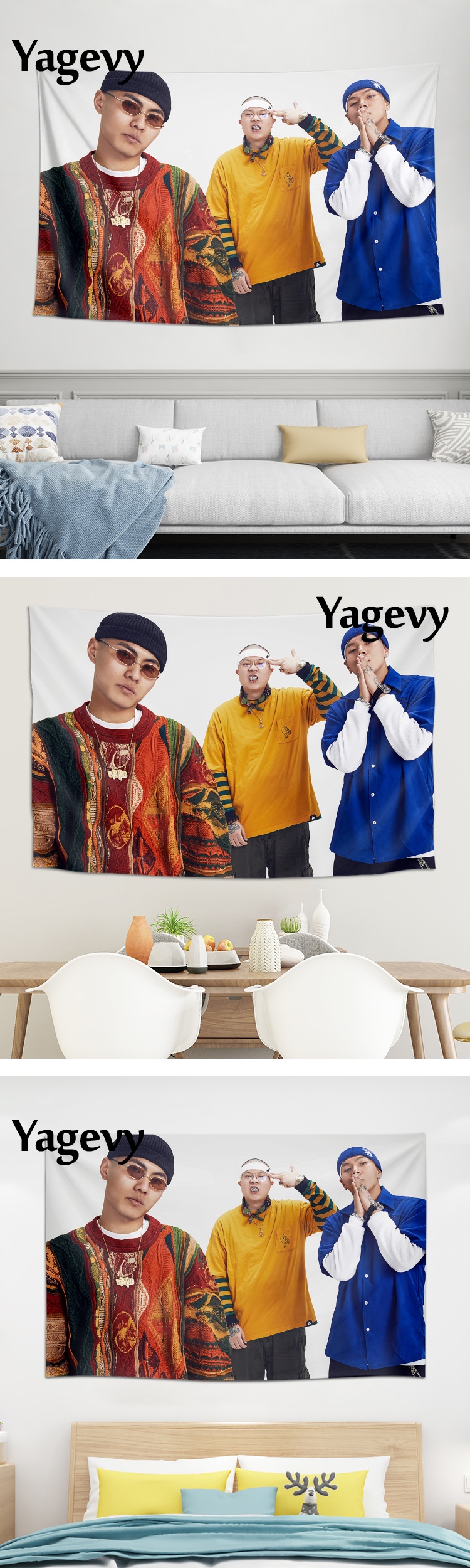 c-block大傻刘聪功夫胖sup背景布挂毯周边cblock应援写真挂布海报 cbk