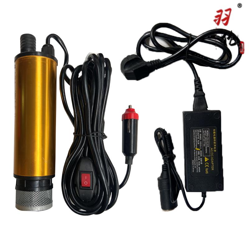 12v24v220伏电动小型油泵车载油泵加油机12v38毫米小口径泵小型油桶用