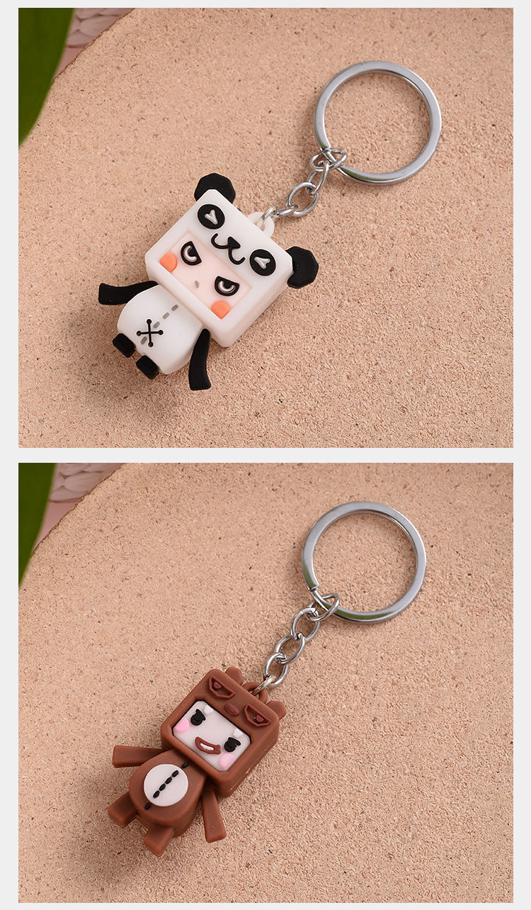 背包挂件饰品男网红迷你世界钥匙扣女生可爱花小楼书包包挂件挂饰钥匙