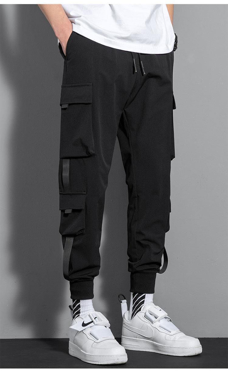 高品质夏季休闲裤春夏工装裤男时尚工作裤宽松大码学生潮流帅气男士薄