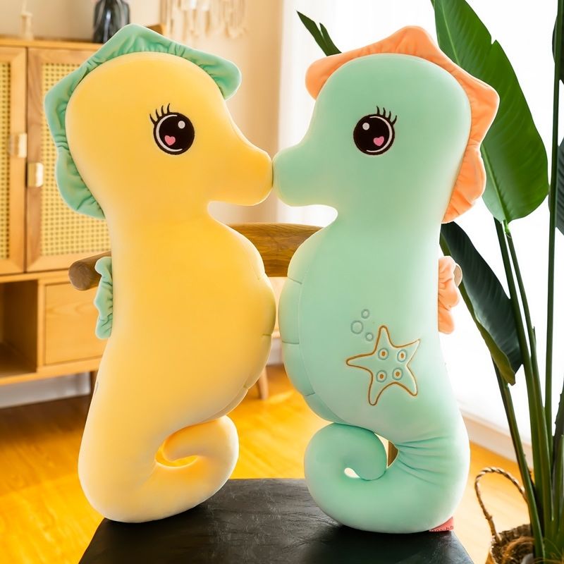 婴儿玩具小海马 毛绒玩具海马公仔孕妇长条睡觉抱枕布娃娃可爱大玩偶