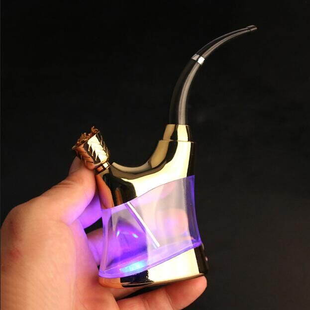 lism新豪华七彩灯水烟壶水烟斗双用过滤可清洗水烟筒水烟袋水烟嘴烟具