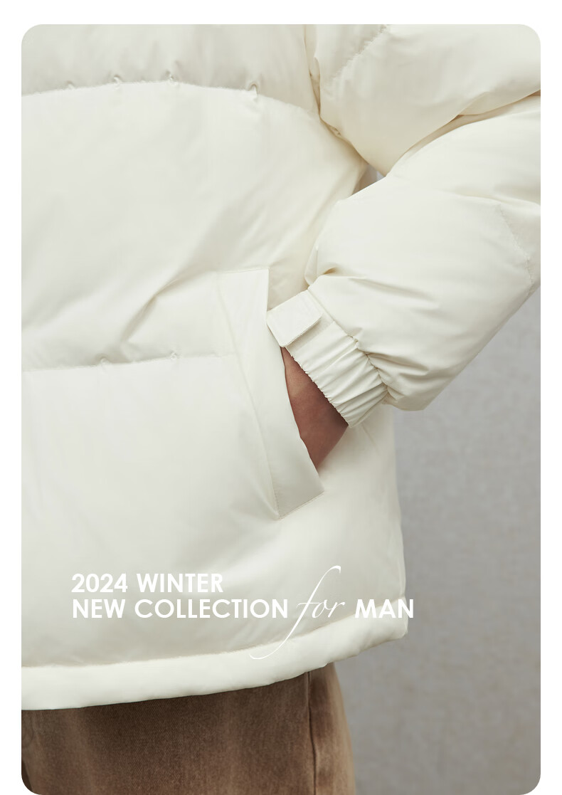 GXG Men's Lightweight down Jacket, Winter 2024 New Arrival, White, Size 180/XL 11